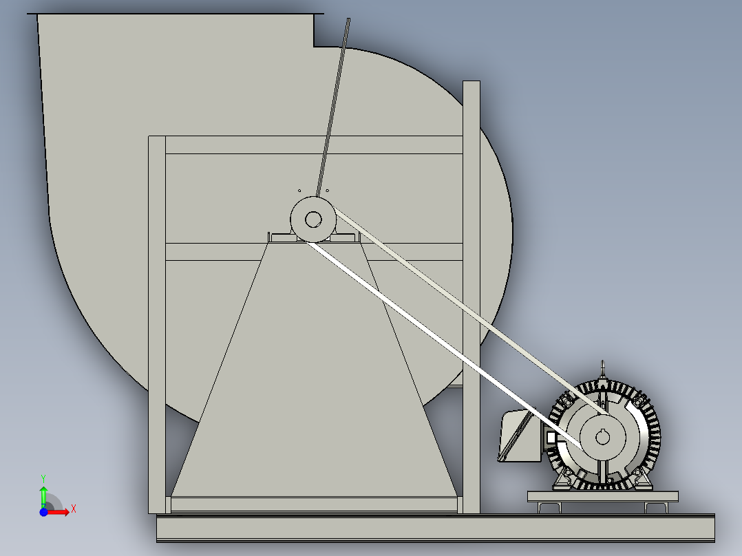 工业鼓风机前视图