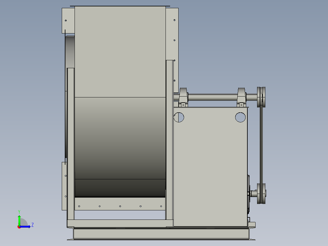 工业鼓风机左视图