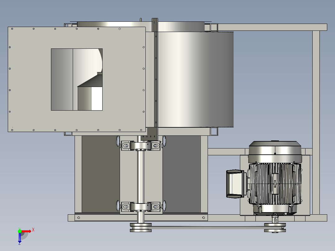 工业鼓风机俯视图