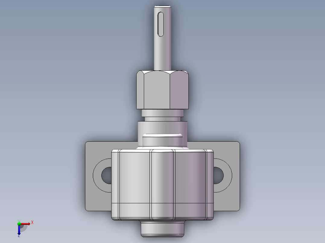 齿轮油泵模型俯视图
