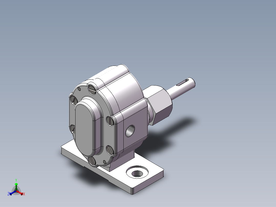 齿轮油泵模型正等轴测图