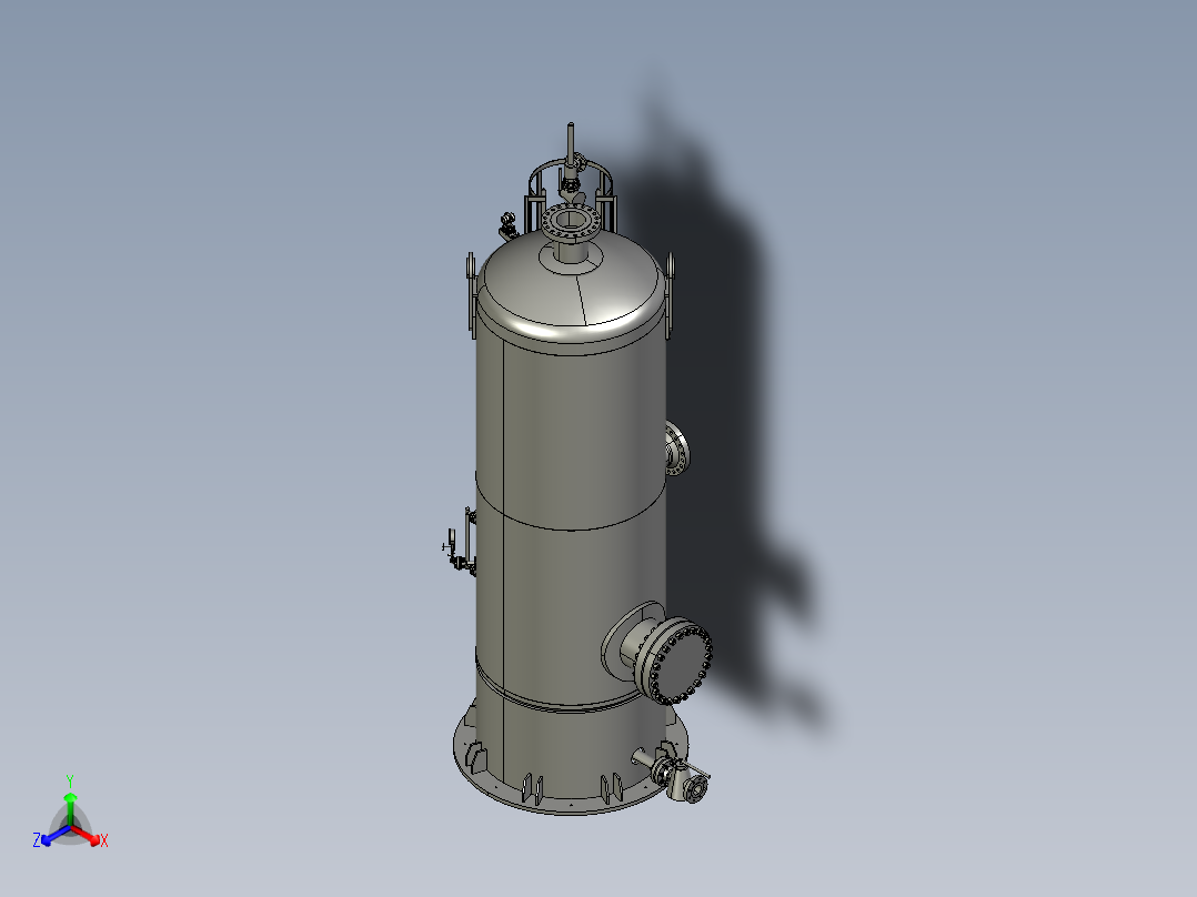 带内部除雾器的 KOD正等轴测图