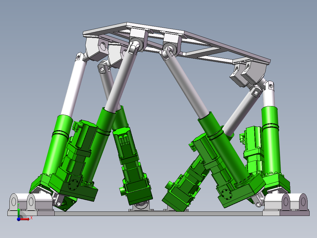 六自由度平台设计前视图