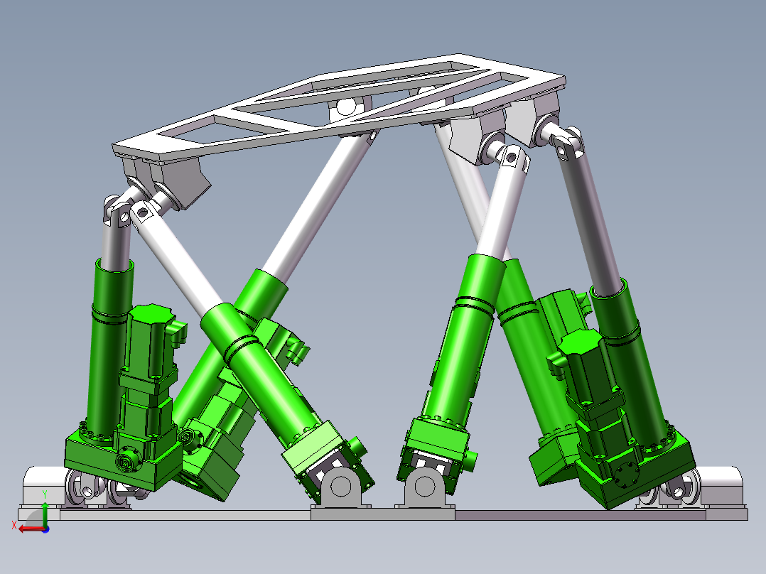 六自由度平台设计后视图