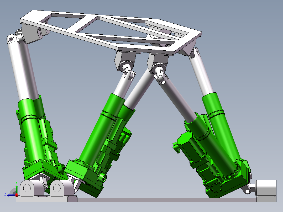 六自由度平台设计右视图