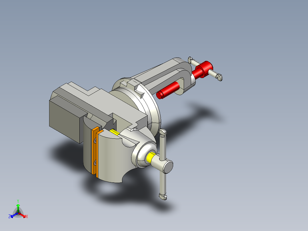 台钳 (61)正等轴测图