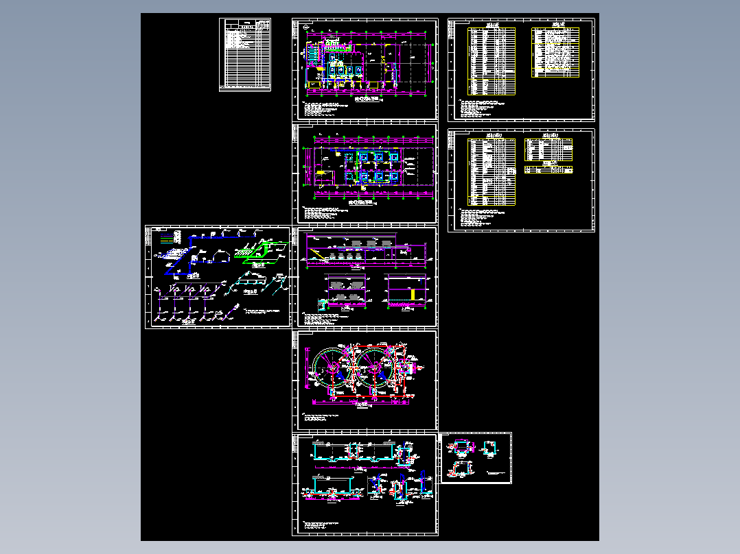 某污泥浓缩池脱水机房详图