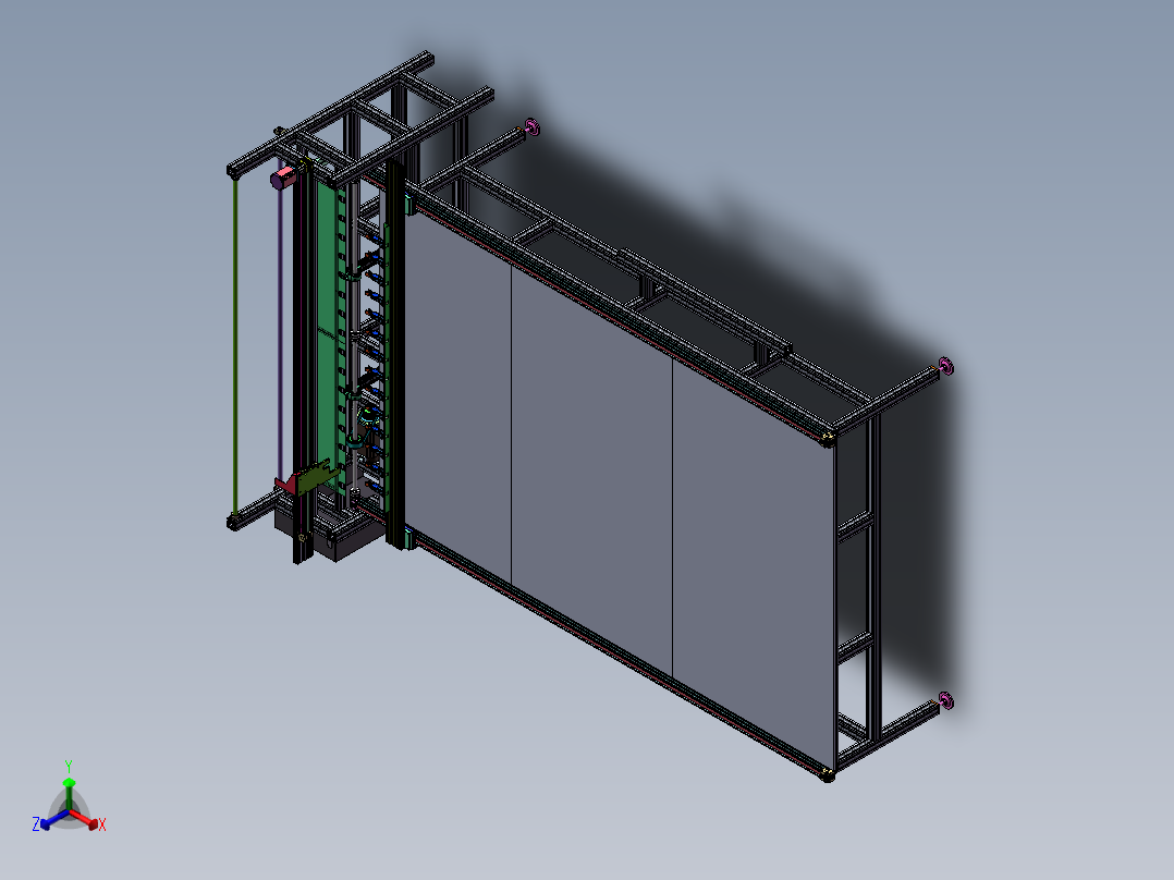 布料拉平裁切机sw18可编辑正等轴测图