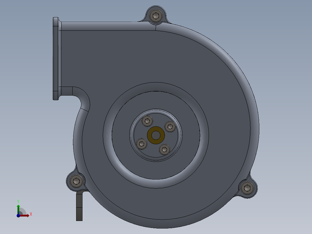 离心风机前视图