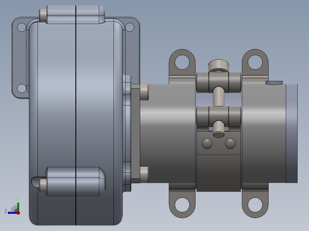 离心风机右视图