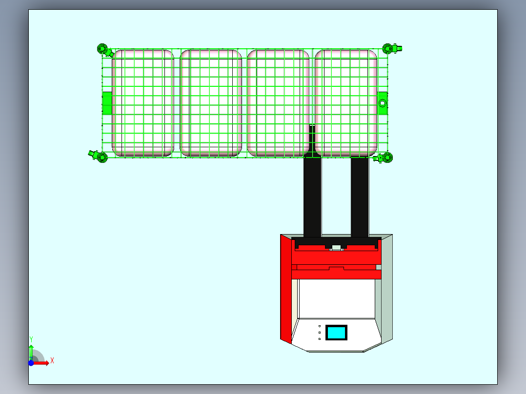 料包自动化存储设计前视图