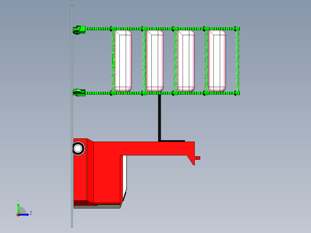 料包自动化存储设计左视图