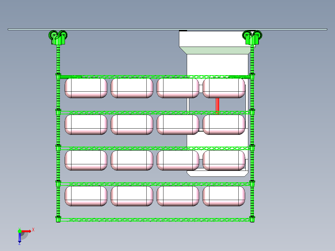 料包自动化存储设计俯视图