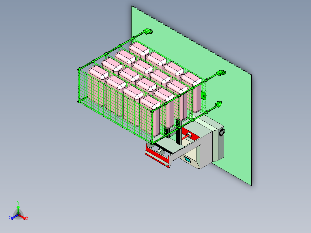 料包自动化存储设计正等轴测图