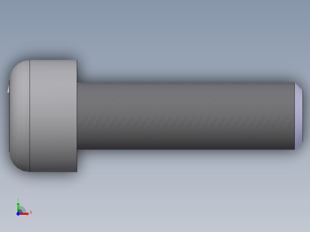内六角圆柱头螺钉  M6×20前视图