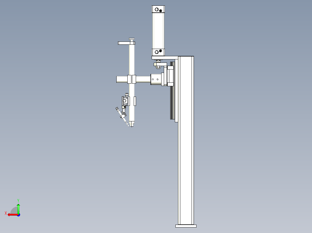 焊接专机进枪机构设计后视图