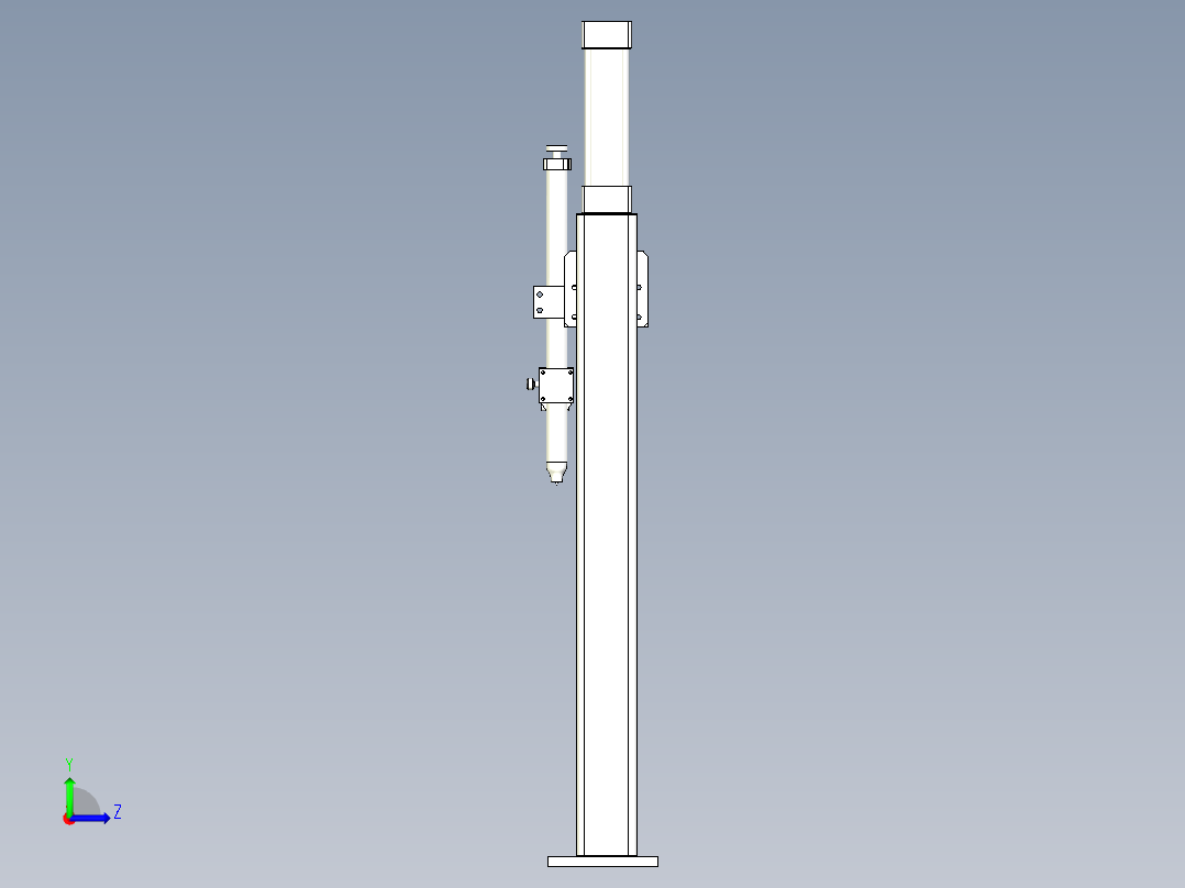 焊接专机进枪机构设计左视图