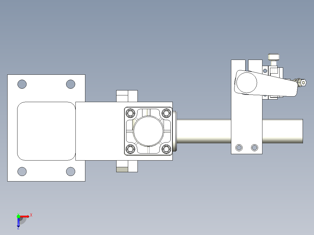 焊接专机进枪机构设计俯视图