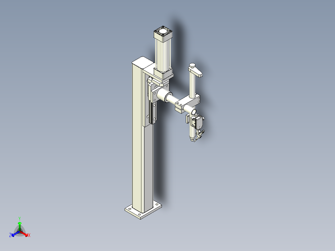 焊接专机进枪机构设计正等轴测图