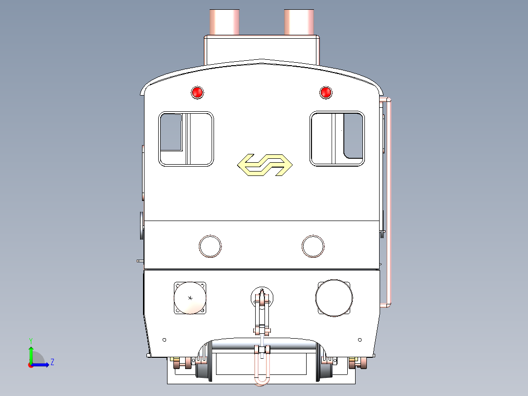 B3003589-柴油电力机车荷兰铁路2205左视图