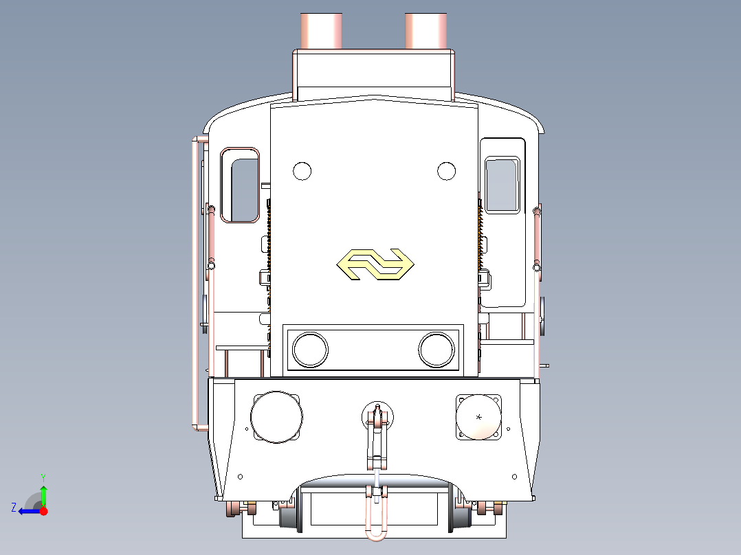 B3003589-柴油电力机车荷兰铁路2205右视图