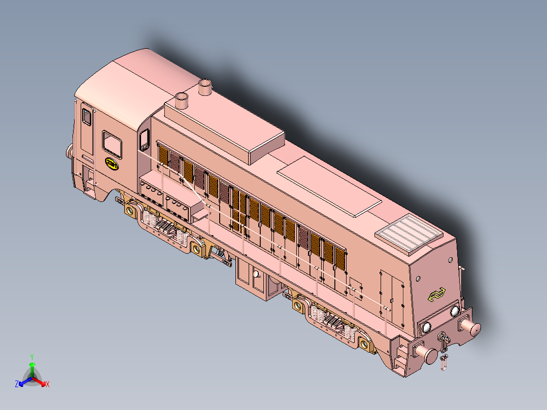 B3003589-柴油电力机车荷兰铁路2205正等轴测图