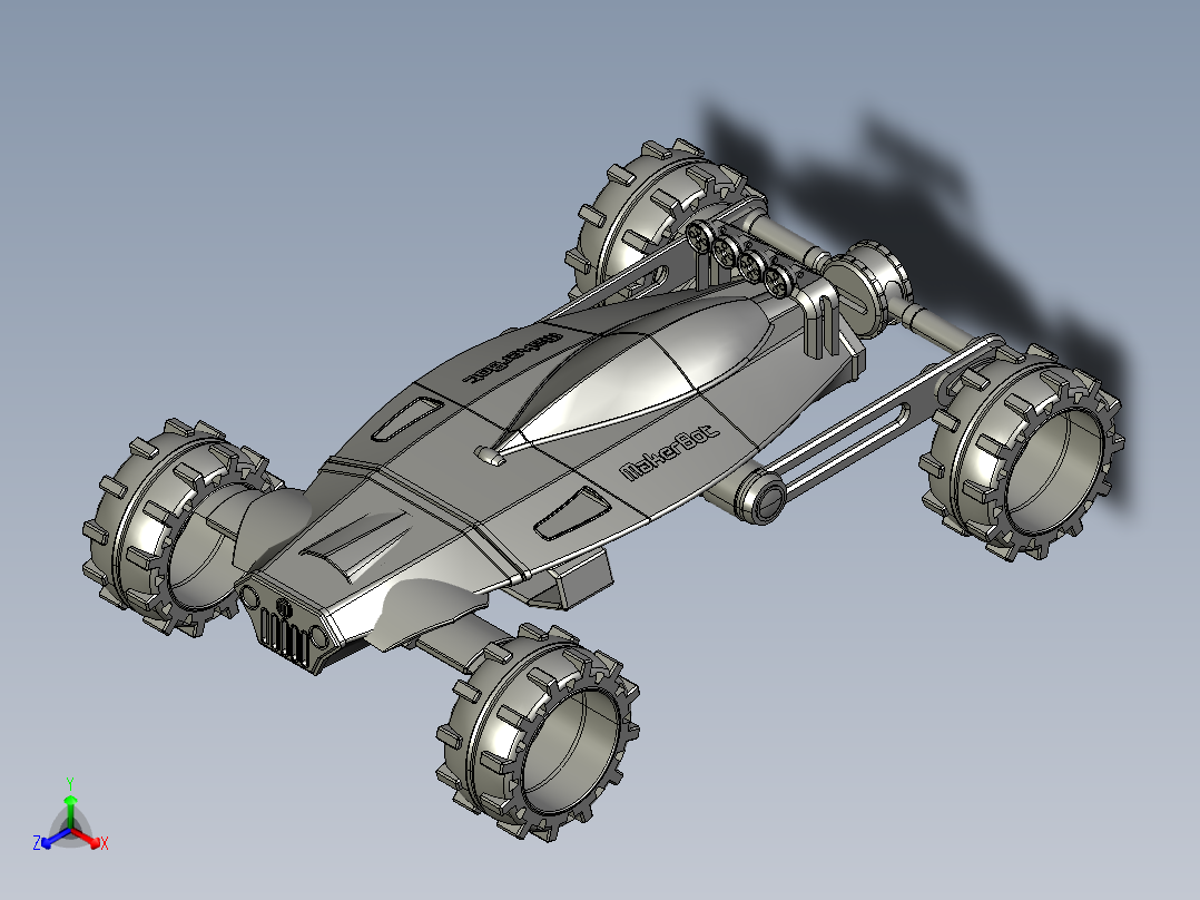 B3003672-越野未来车辆正等轴测图