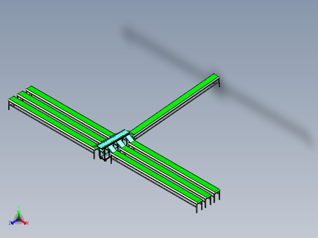 分拣运输台台机构正等轴测图