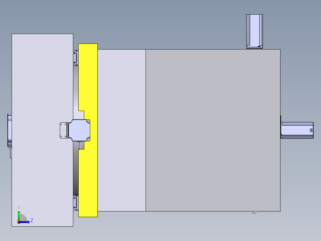 蜗杆砂轮磨齿机左视图