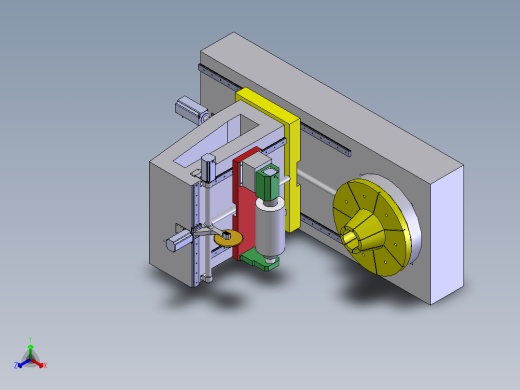 蜗杆砂轮磨齿机正等轴测缩略图