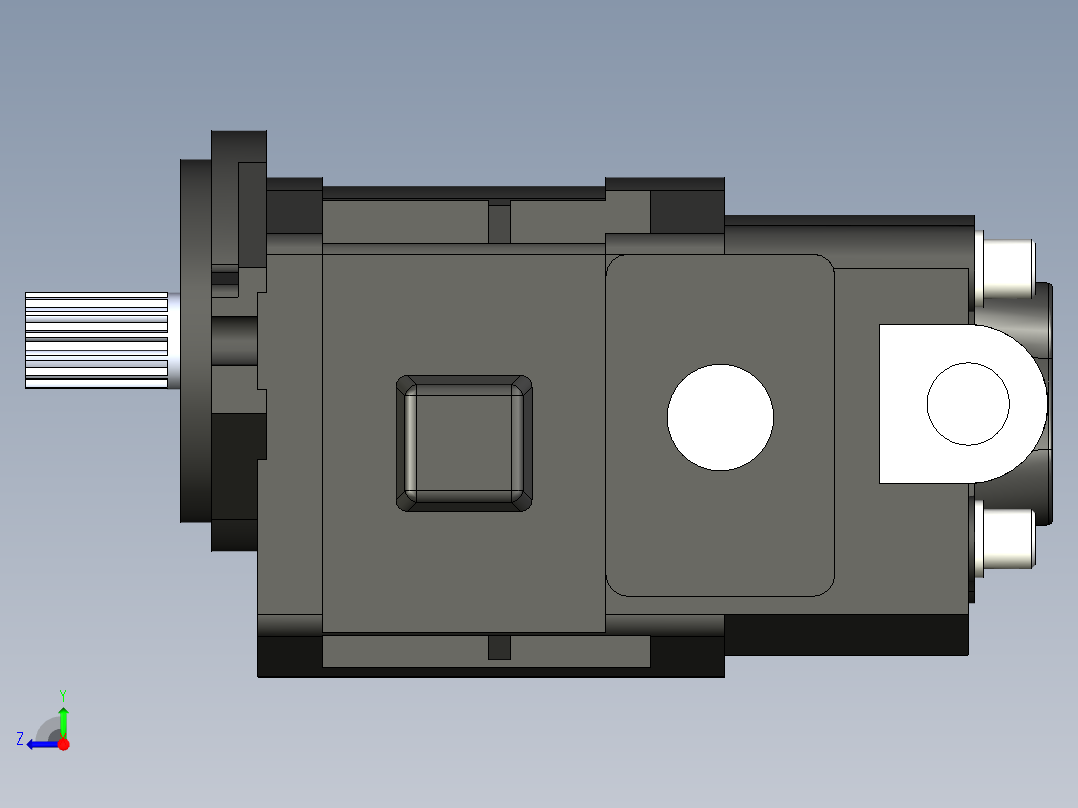 CBHYG-F双联齿轮油泵CBHYG-F36-F3.5-ATΦ右视图