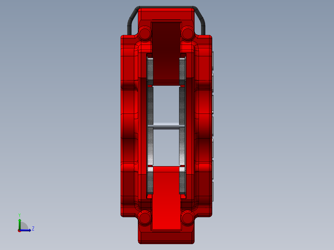 A2004988-保时捷制动卡钳左视图
