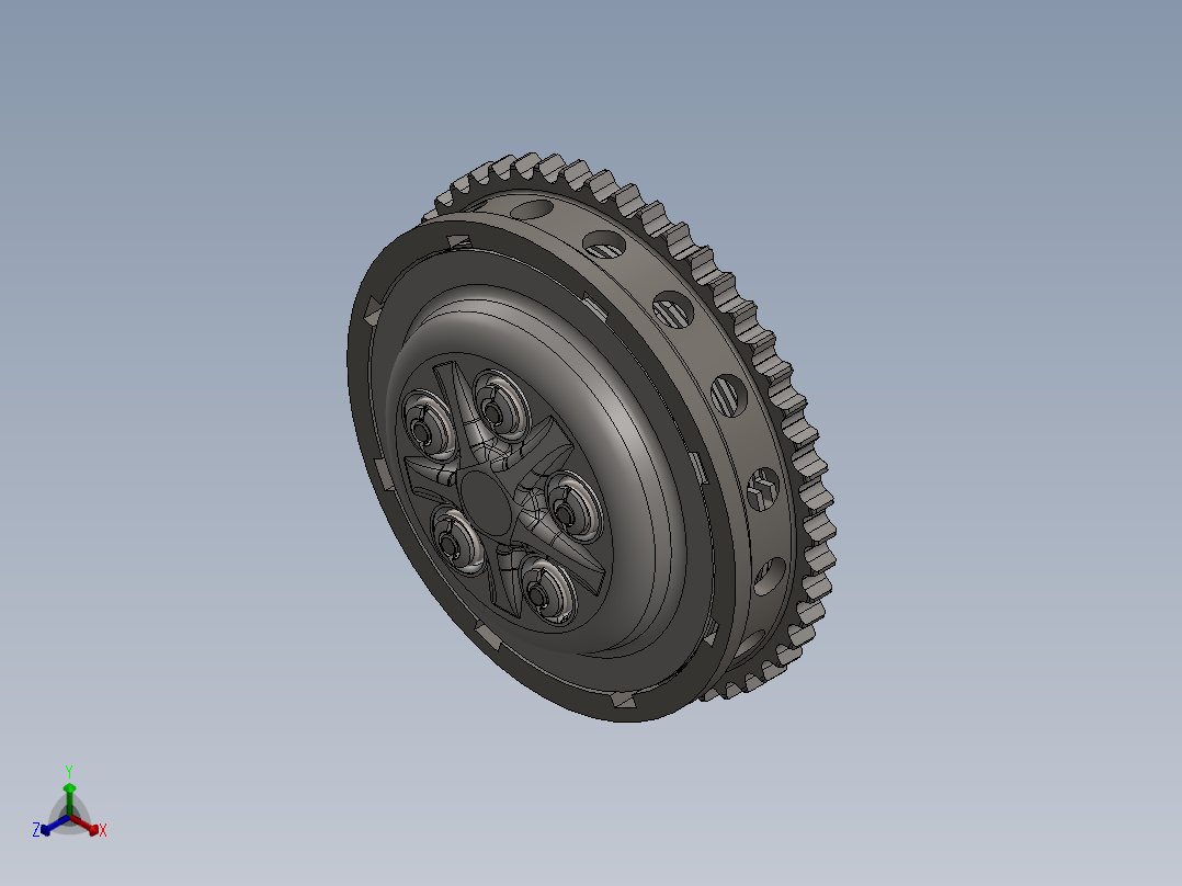 离合器(3)正等轴测图