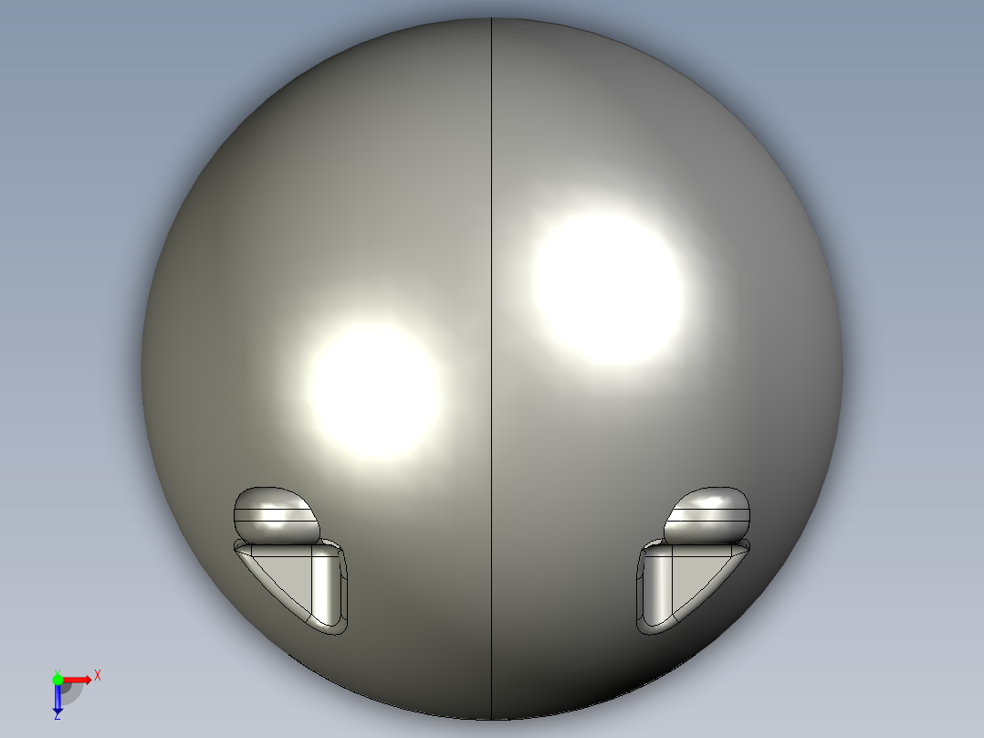 3青蛙身体上半部分3D模型俯视图