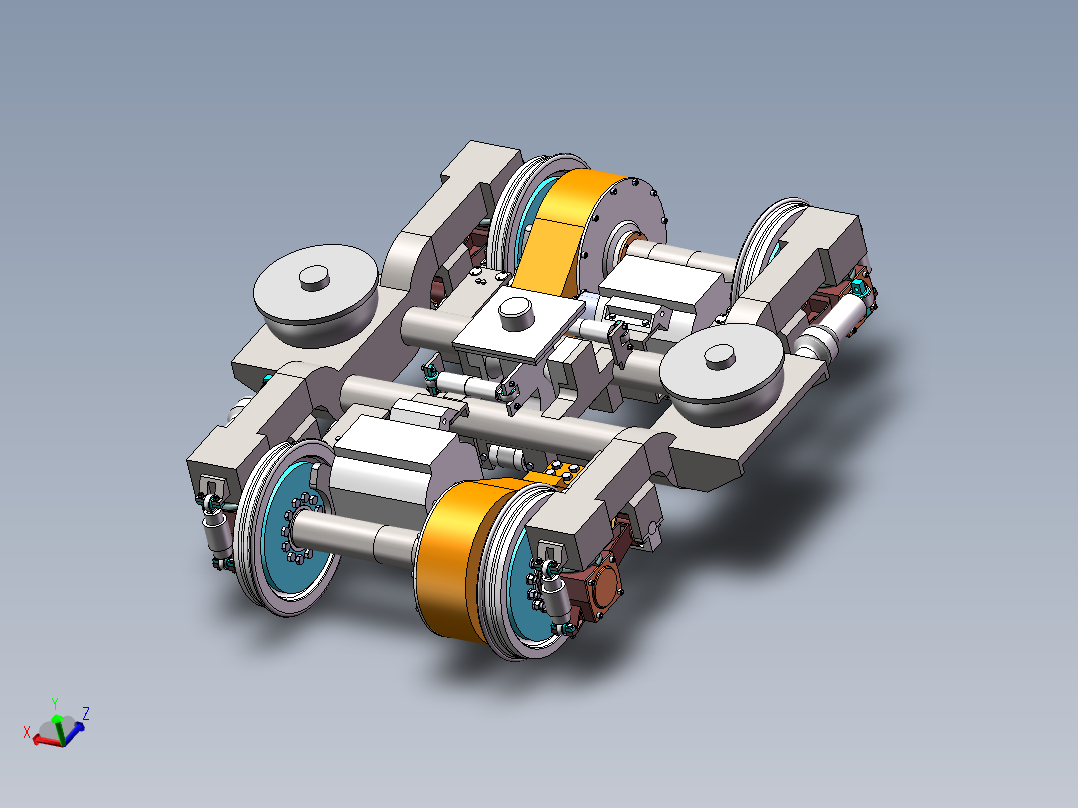 CRH2动力转向架三维SW