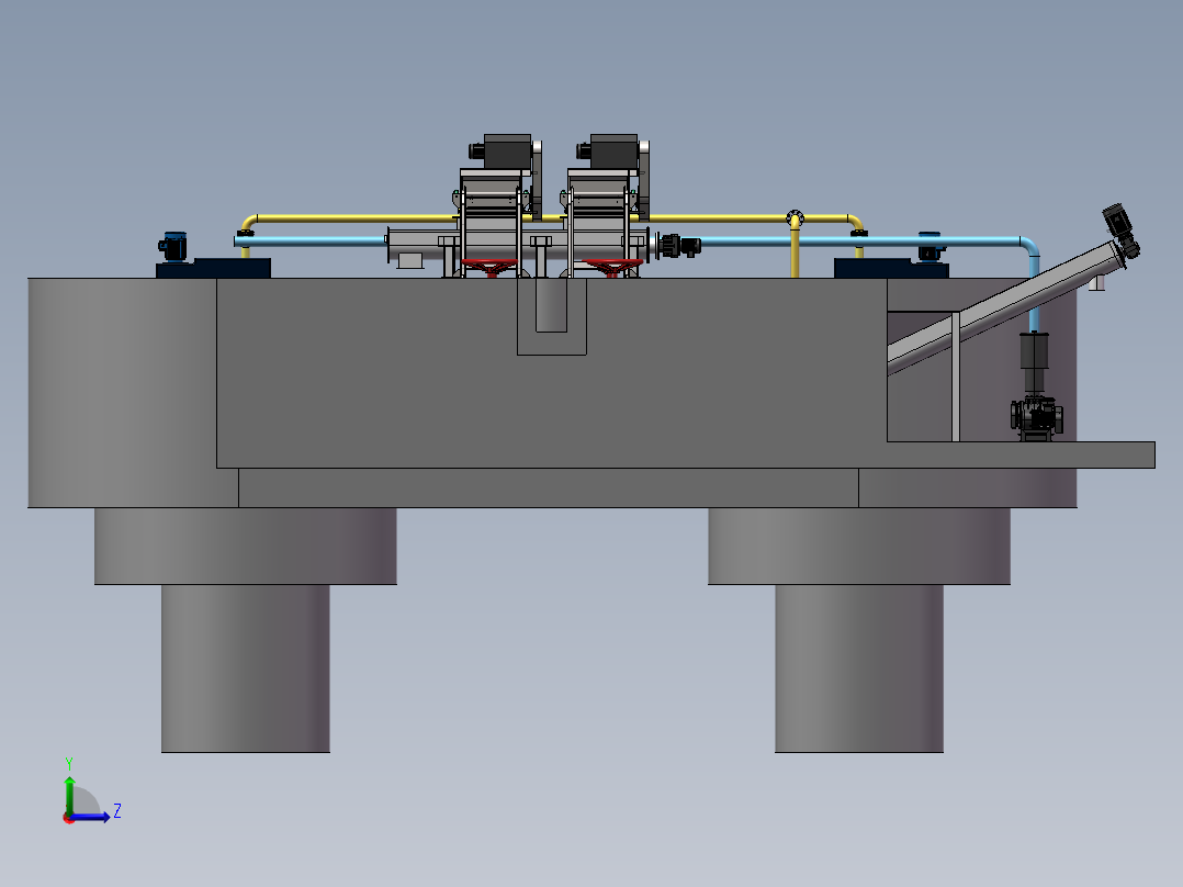 洗陶瓷矿石水处理左视图
