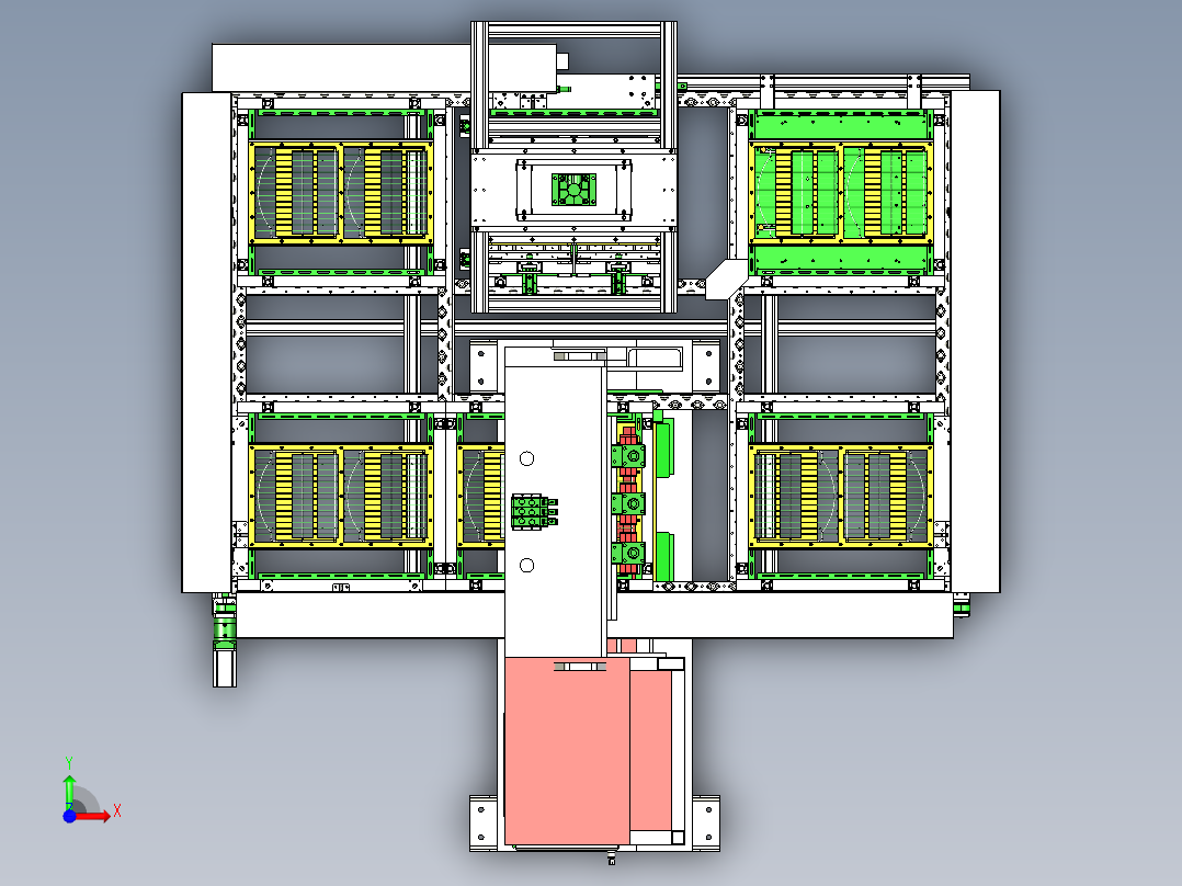 外循环自动摆料半龙门焊机前视图