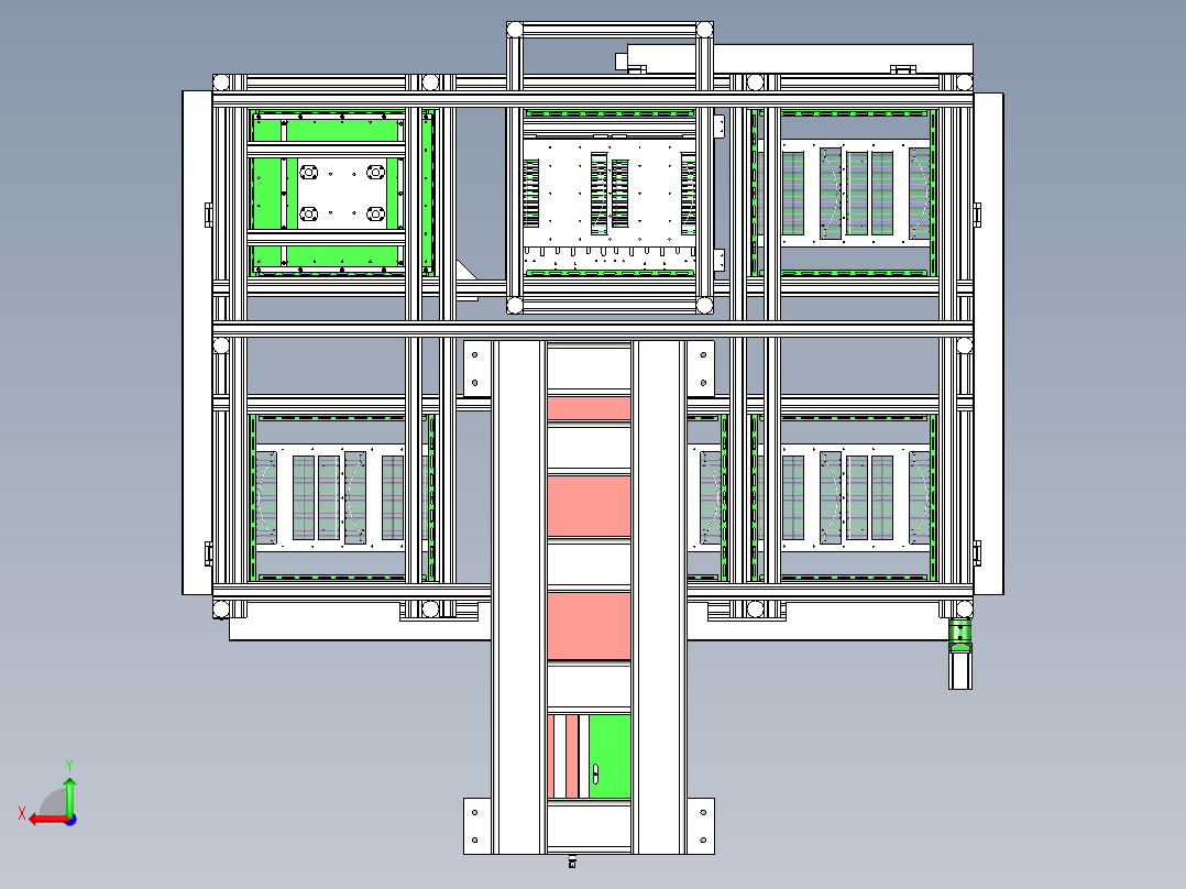 外循环自动摆料半龙门焊机后视图