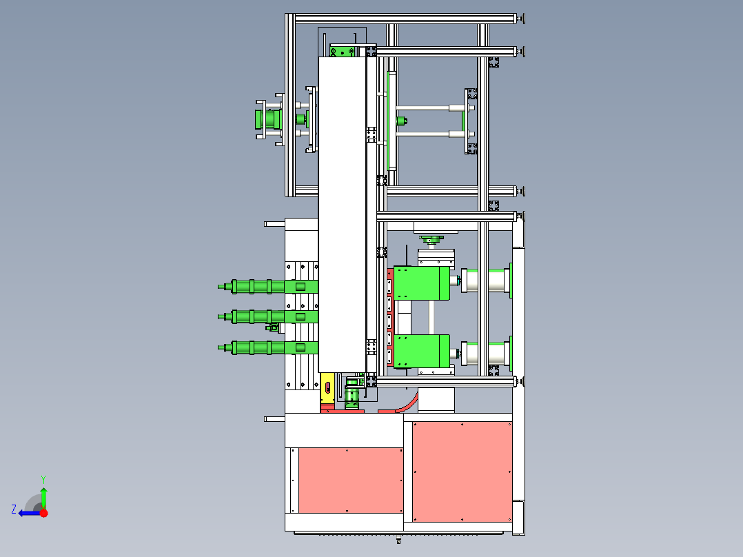 外循环自动摆料半龙门焊机右视图
