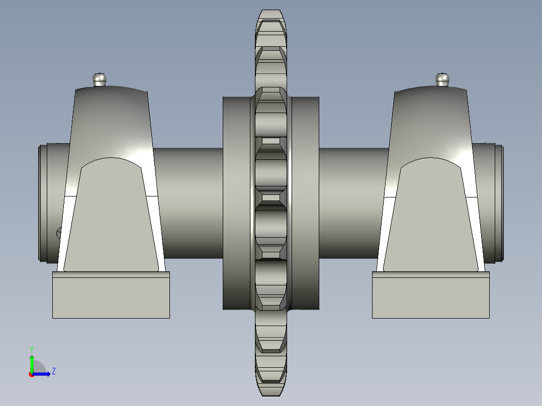 单排从动轮总成左视图