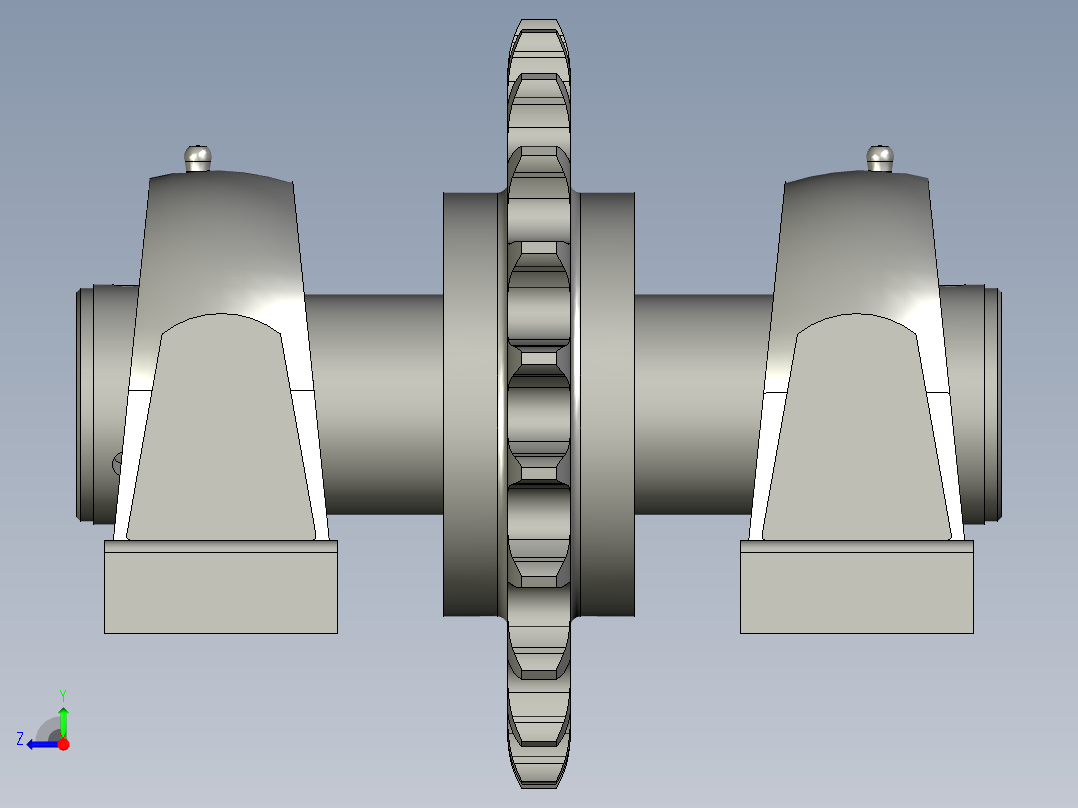 单排从动轮总成右视图