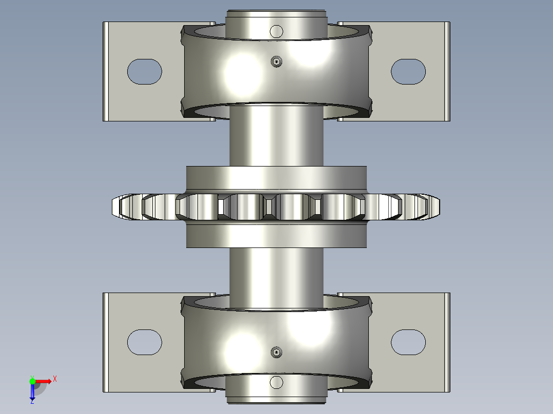 单排从动轮总成俯视图