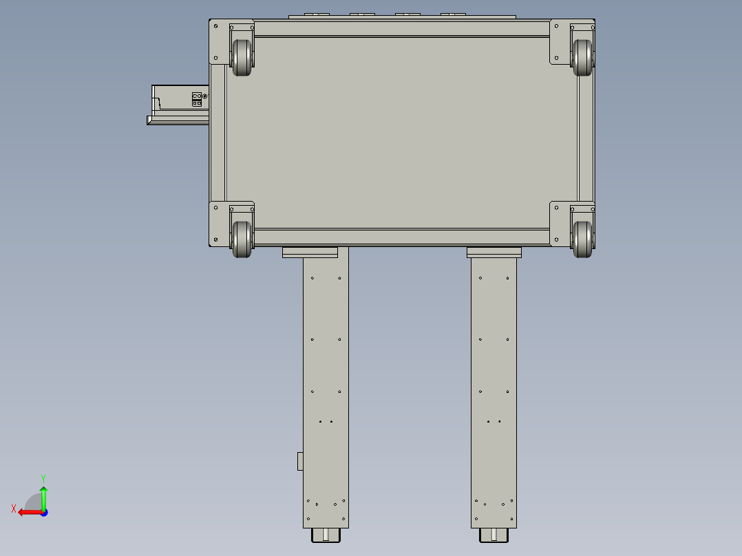汽车密封条导槽切断装置后视图