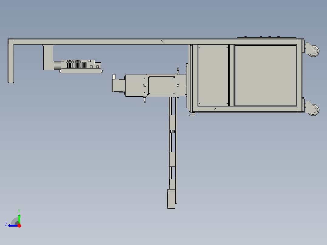 汽车密封条导槽切断装置右视图