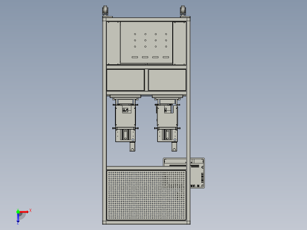 汽车密封条导槽切断装置俯视图