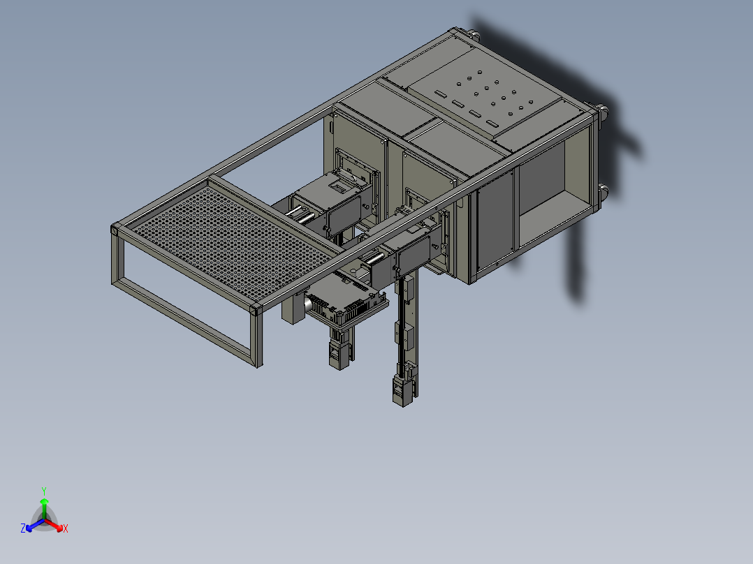 汽车密封条导槽切断装置正等轴测图