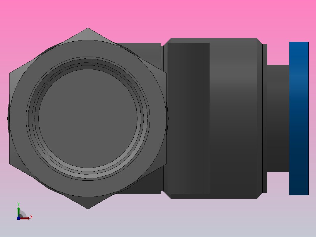 PLF 内螺纹弯头[PLF12-03]前视图