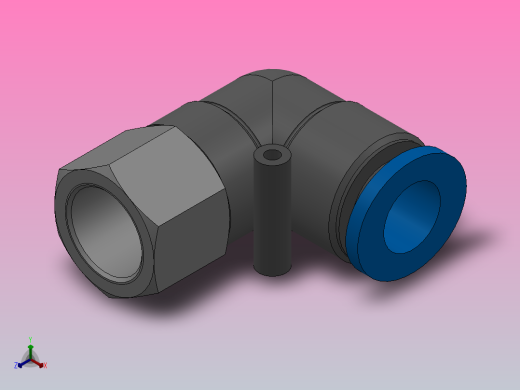 PLF 内螺纹弯头[PLF12-03]正等轴测缩略图