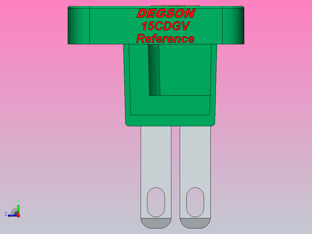 接线端子15CDGV-3.81-xxP-14-00AH右视图