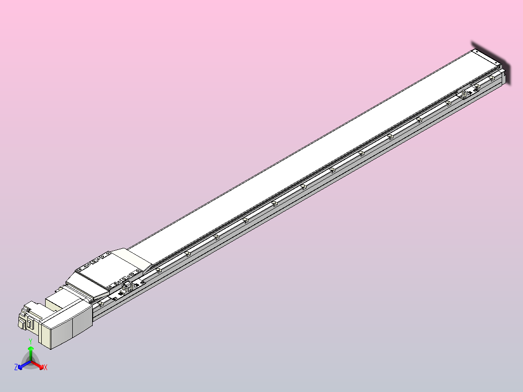 机器人皮带驱动直线轴TPA-GCB-120-P70-L1150-QR-M20-N3主视图